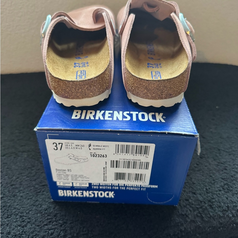Birkenstock Women’s Bostons Pink Clay, Size 37 - Picture 2 of 5